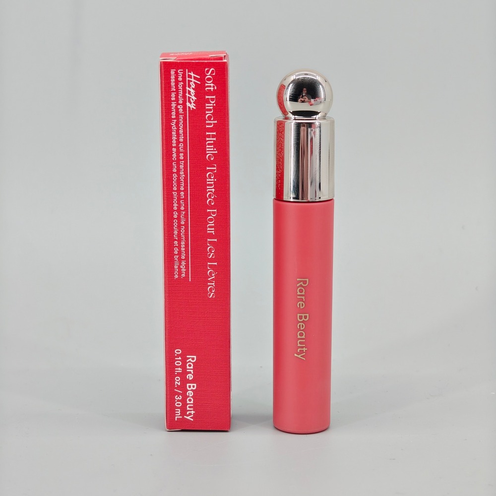 Rare Beauty Soft Pinch Tinted Lip Oil HAPPY Cool Pink 0.10 oz 3ml New in Box‎